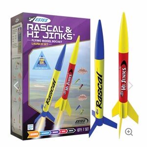 Rascal & Hi Jinks Model Rocket Set - Red, Blue, Yellow